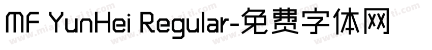MF YunHei Regular字体转换
